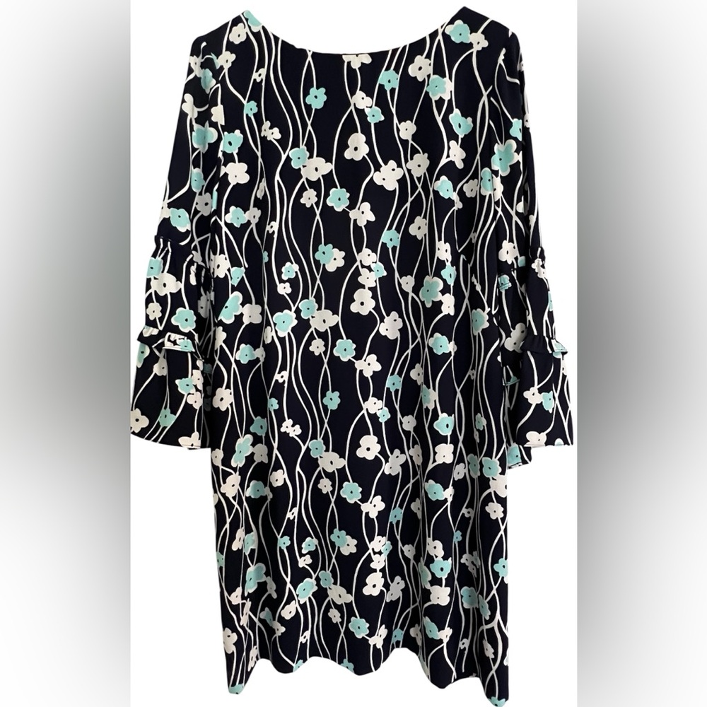 Talbots Floral Print Blue and White Dress, NWT, Size 16P